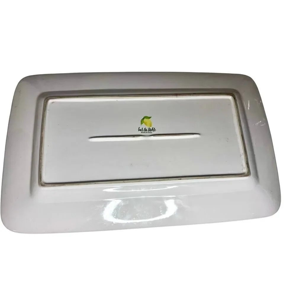 Sur La Table Citron Lemon Rectangular Serving Platter 18x11